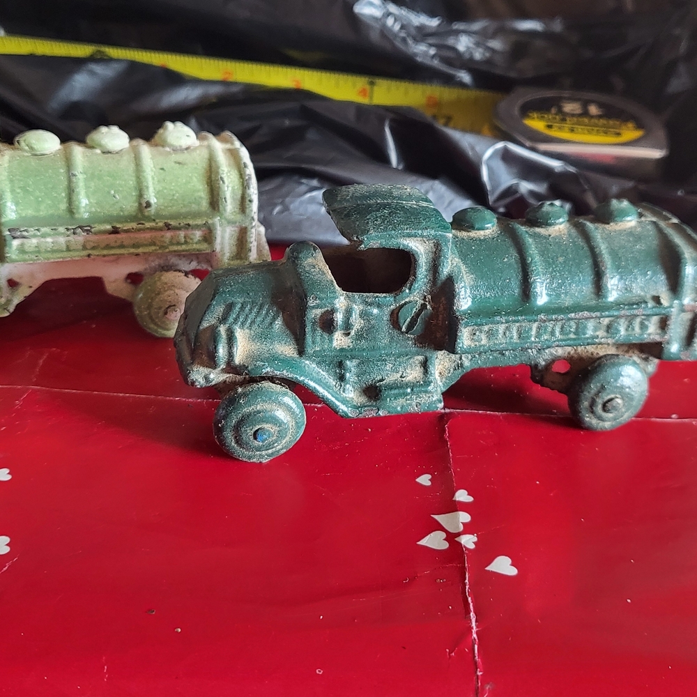 Vintage Green Toy Truck Set
